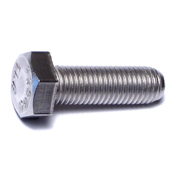 Midwest Fastener 5/16"-24 Hex Head Cap Screw, 18-8 Stainless Steel, 1 in L, 50 PK 55031